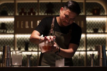 Shochu and tea cocktails by Gagan Gurung at The Aubrey
